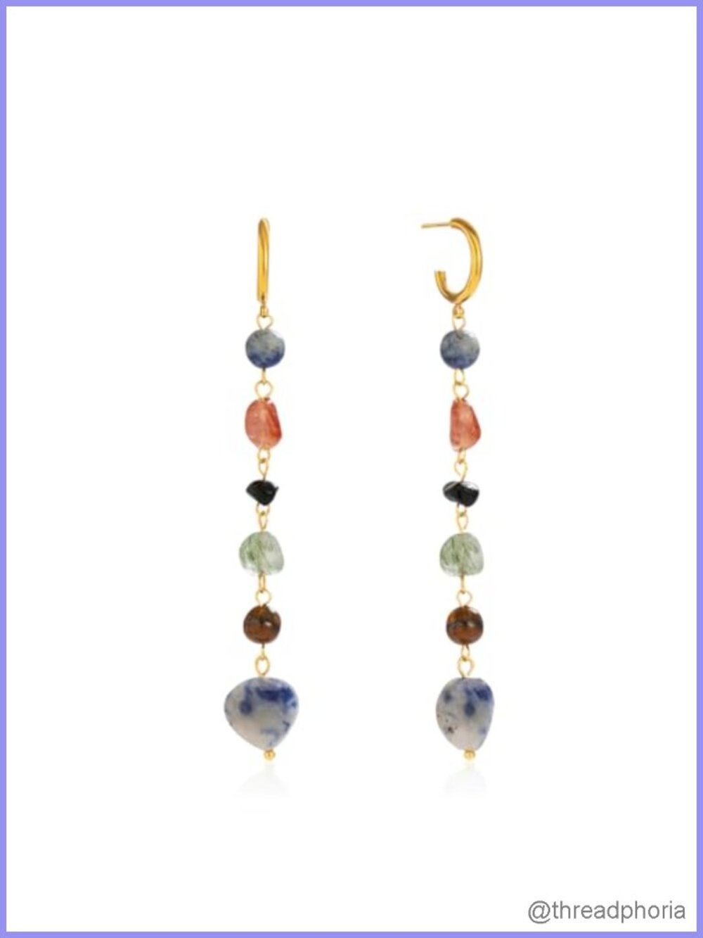 Bohemian Floral Filigree Gold Plated Turquoise Lapis Lazuli Drop Dangle